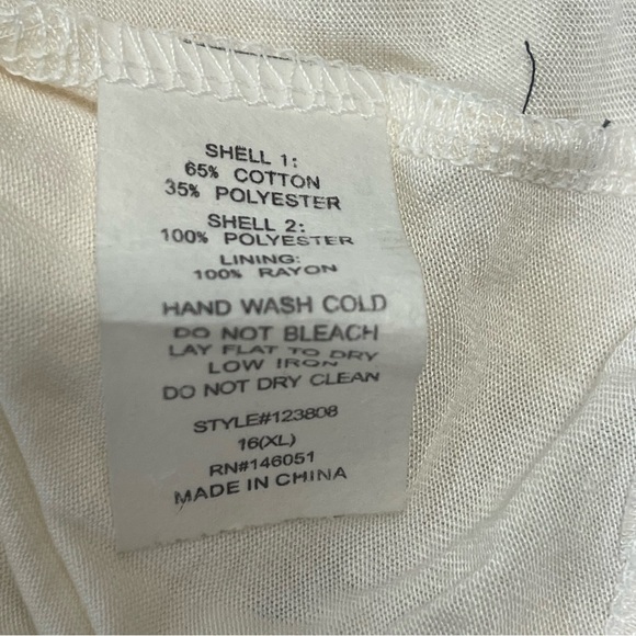 Max + Riley Lace Open Back Tie Bow Blouse Extra Large - Picture 6 of 6